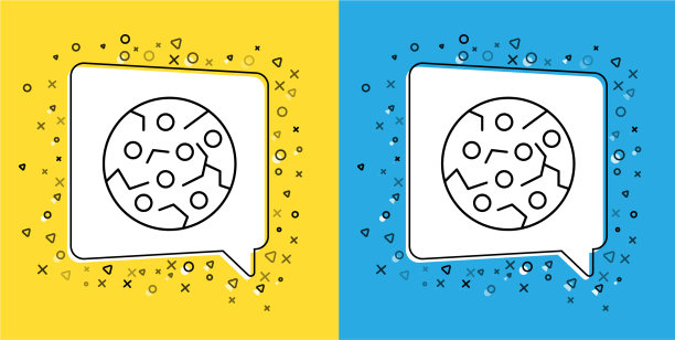 设置线饼干或饼干与巧克力图标图片下载