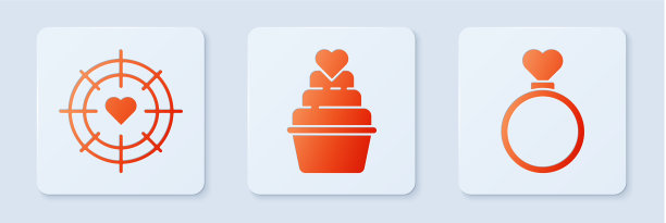 把心形放在婚礼蛋糕的中央图片下载