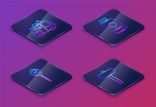 设置房车露营拖车等距线停车图片下载