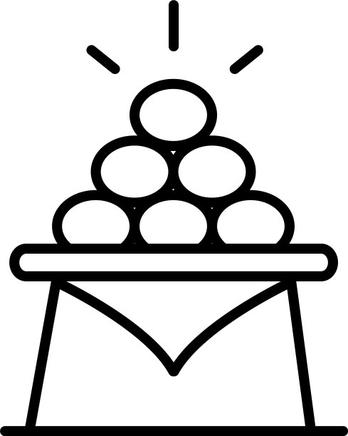 食物在餐桌菜单餐厅线性风格图标图片下载