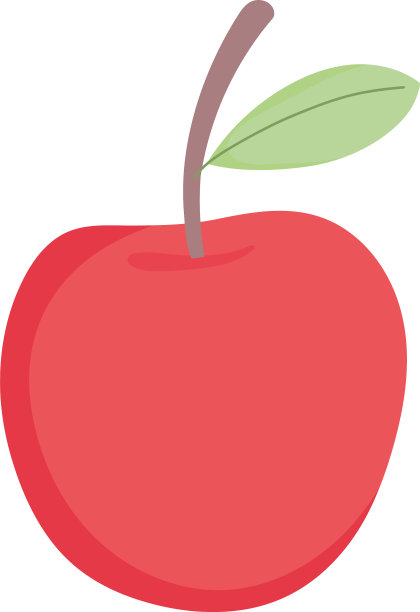 红色苹果，新鲜，孤立，白色图标图片下载