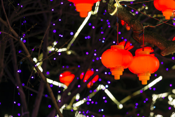 晚上的红灯笼图片下载