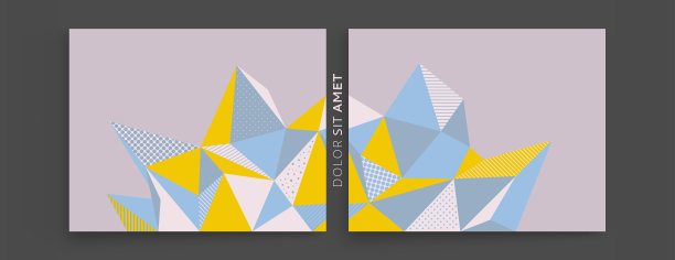 孟菲斯风格的抽象面背景。几何图案与宝石结构。多边形马赛克三维矢量插图。图片下载