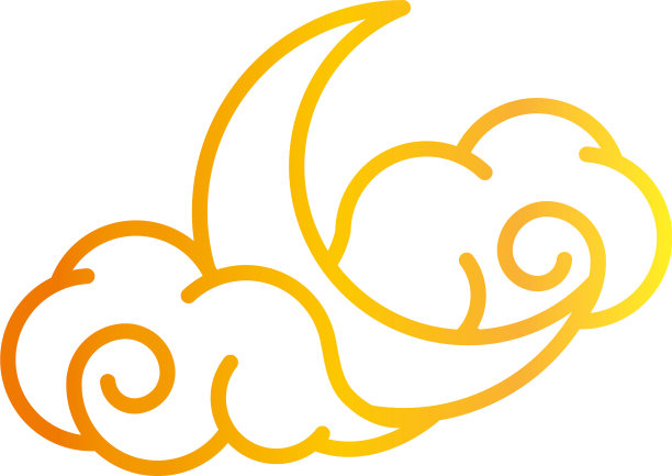 半月形的云天空夜晚白色的背景图片下载