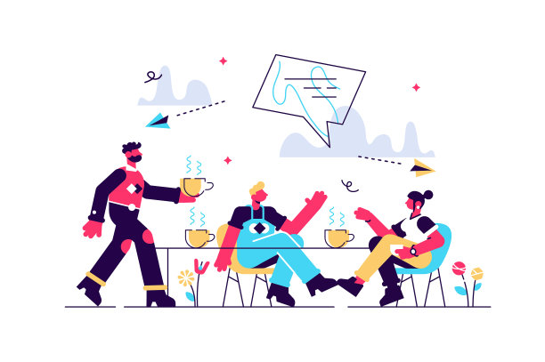 一群朋友坐在桌边聊天图片下载