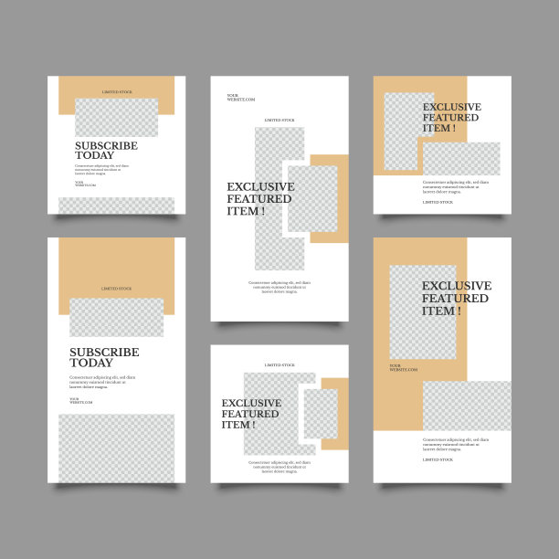 可编辑的横幅社交媒体张贴和故事模板图片下载