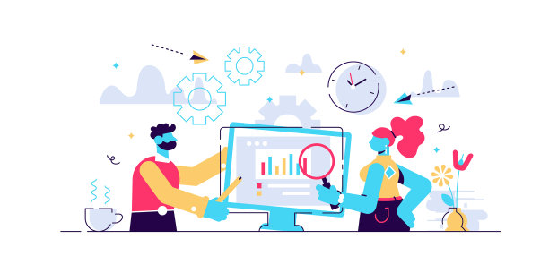 日常生活工作扁平微小图片下载