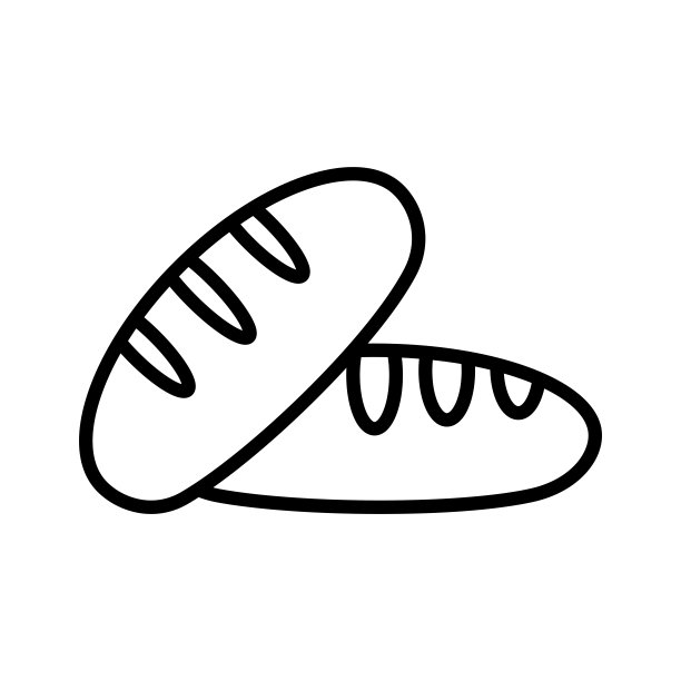 面包平面图标设计矢量模板插图图片下载