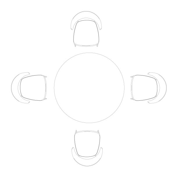 轮廓椅子站在桌子周围从图片下载