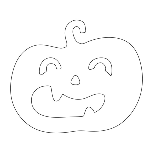 万圣节笑鬼南瓜涂鸦黑色图片下载