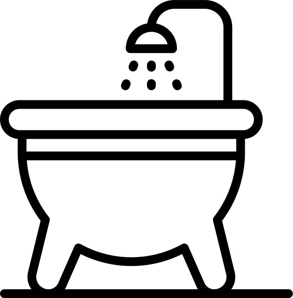 浴缸消毒图标轮廓风格图片下载