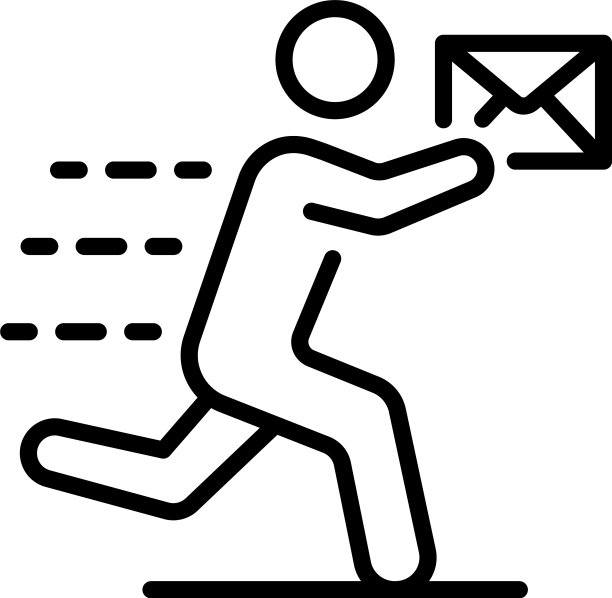 安全快递包裹派送图标轮廓样式图片下载