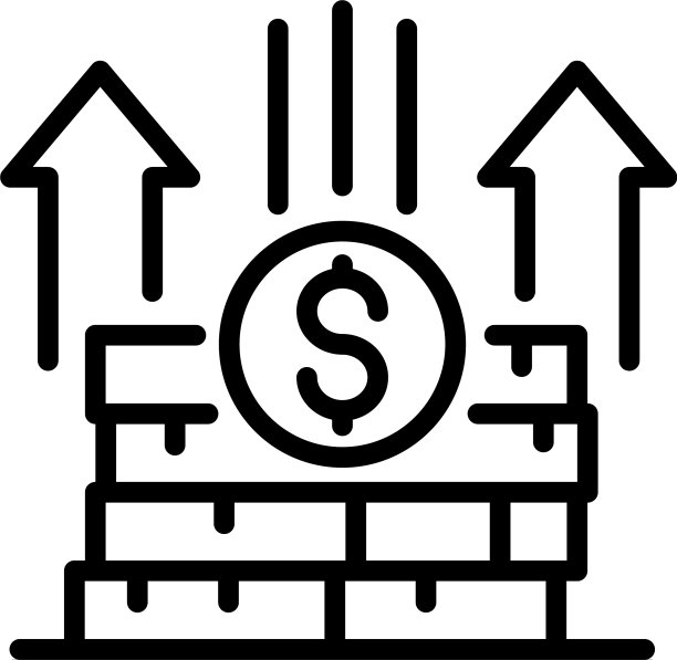 取美元硬币堆图标轮廓样式图片下载