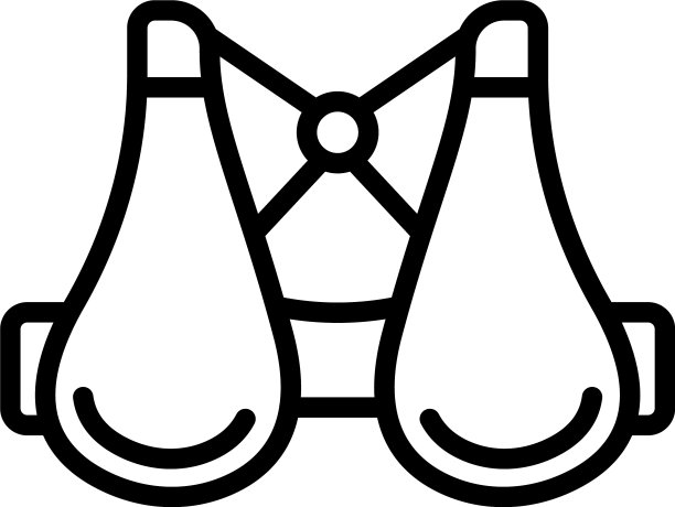 吸乳现代文胸图标轮廓风格图片下载