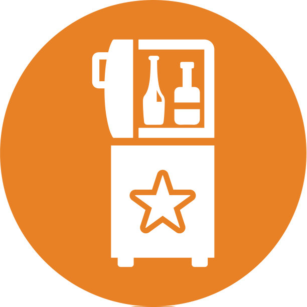 冰箱图标橙色图片下载