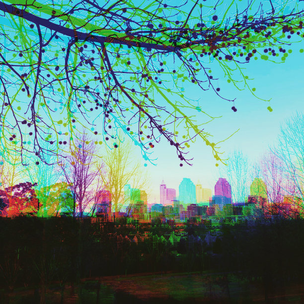 “与罗利市中心保持社交距离”图片下载