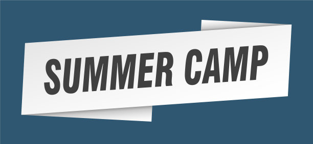 夏令营横幅模板丝带标签标志图片下载