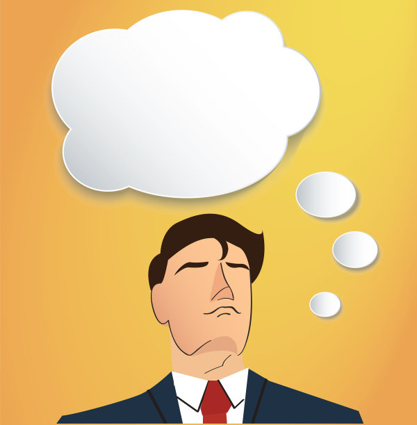 人像商人思考着与云聊天图片下载