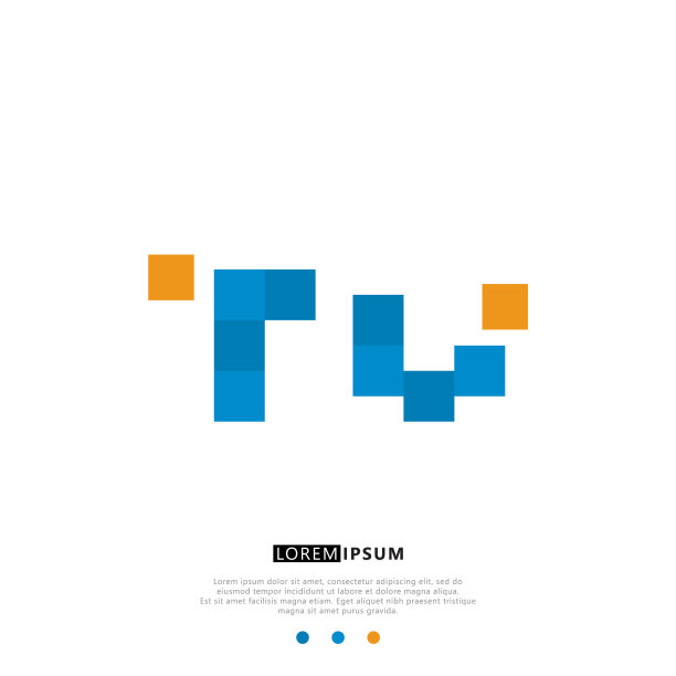 Tw或wt标志字母初始设计模板图片下载