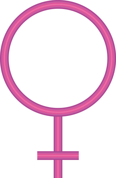 女性性别符号图标霓虹风格图片下载
