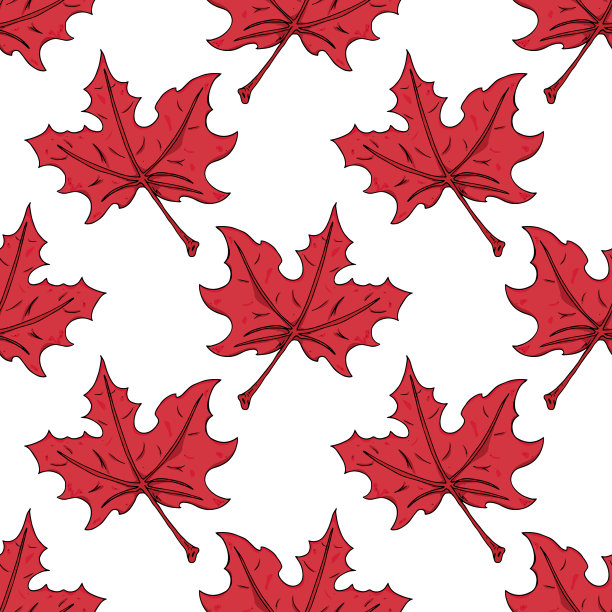 枫叶的图案无缝的枫叶图片下载