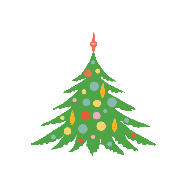 圣诞树装饰圣诞树孤立图片下载