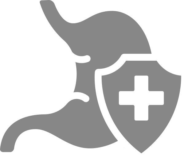 健康保护胃灰色图标急救图片下载