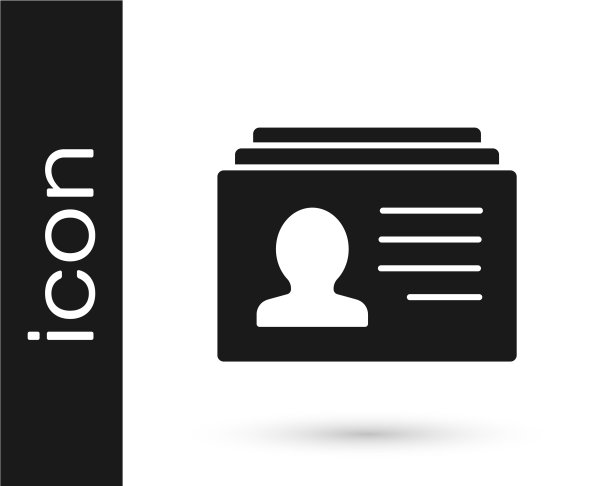 白色背景的简历上用灰色图标隔开图片下载