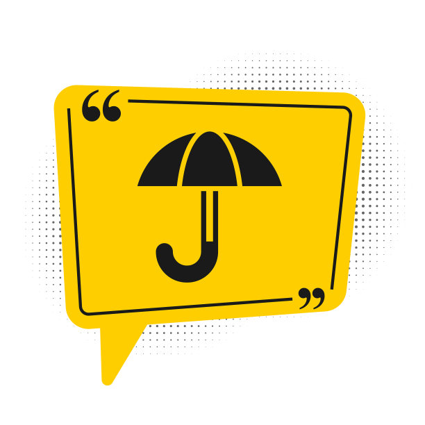 黑色经典优雅的打开伞图标图片下载