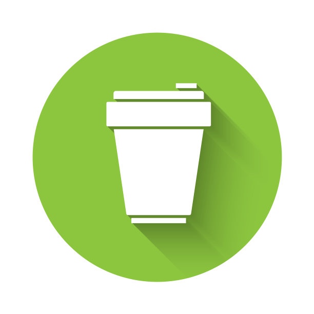 白色健身摇壶图标孤立与长图片下载