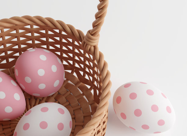 复活节快乐3d渲染图片下载