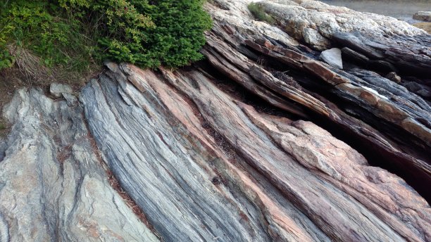沃尔夫的内克伍兹州立公园，位于卡斯科湾半岛，海岸岩层，日落，自由港，缅因州，美国图片下载