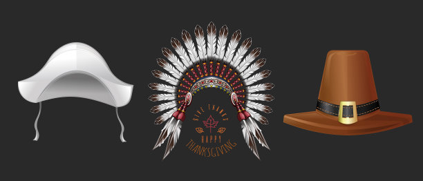 为感恩节庆祝设置帽子图片下载