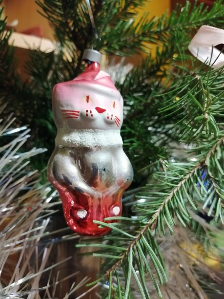 老式圣诞树装饰图片下载