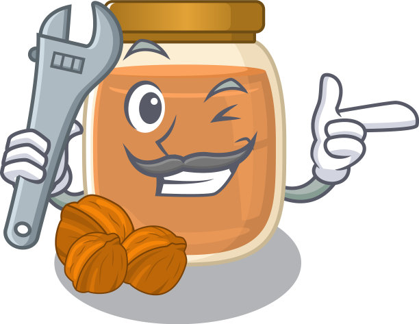 聪明机修工核桃奶油卡通人物图片下载