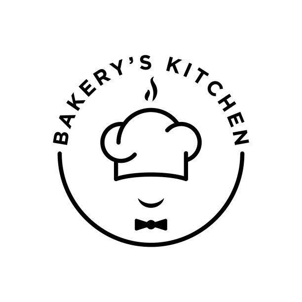 面包房标志简单轮廓面包房厨房标志图片下载