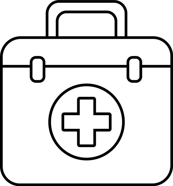 医药药品套件线性风格图标图片下载