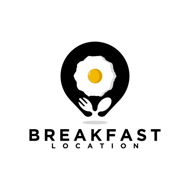 创意早餐位置标识设计图片下载