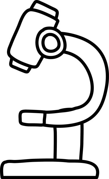 显微镜教育供给线风格图标图片下载