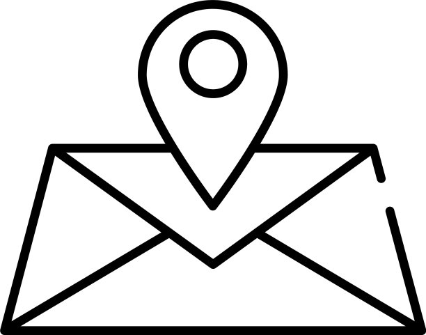 信封与pin定位线样式图标图片下载