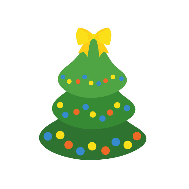 圣诞树装饰圣诞树孤立图片下载