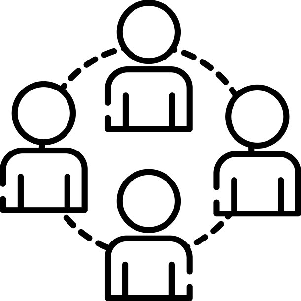 合作办公线性风格图标图片下载