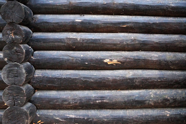 深色木屋墙的一部分作为自然背景图片下载