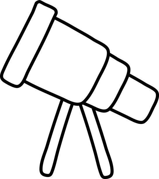 望远镜空间附件线样式图标图片下载