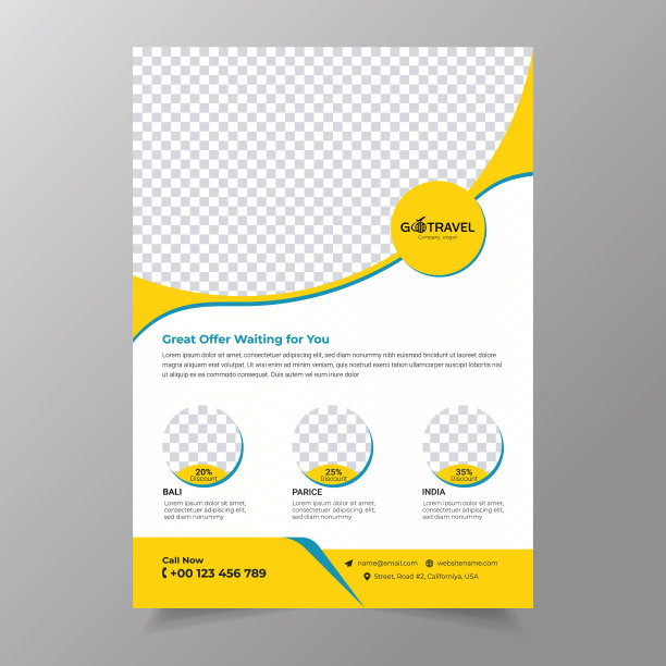旅行社业务员设计模板图片下载