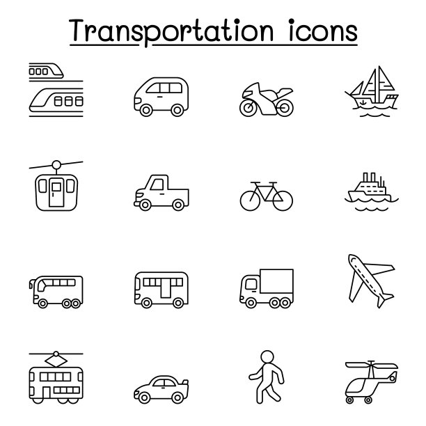 设置公共交通相关线路图标图片下载