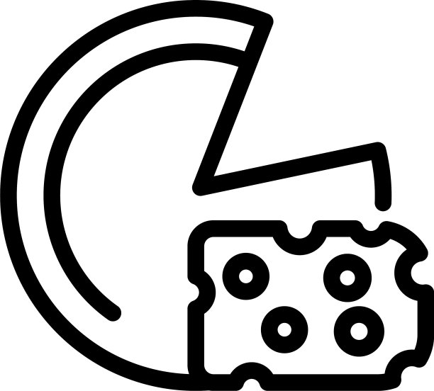 法式奶酪图标轮廓风格图片下载