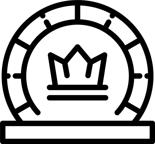 皇冠硬币图标轮廓风格图片下载