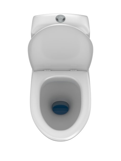 白色背景上的抽水马桶。孤立的3 d演示图片下载