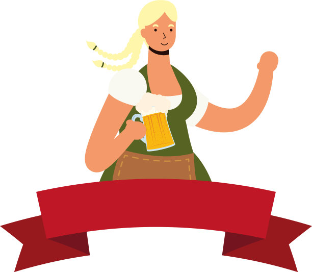 喝啤酒的金发美女图片下载